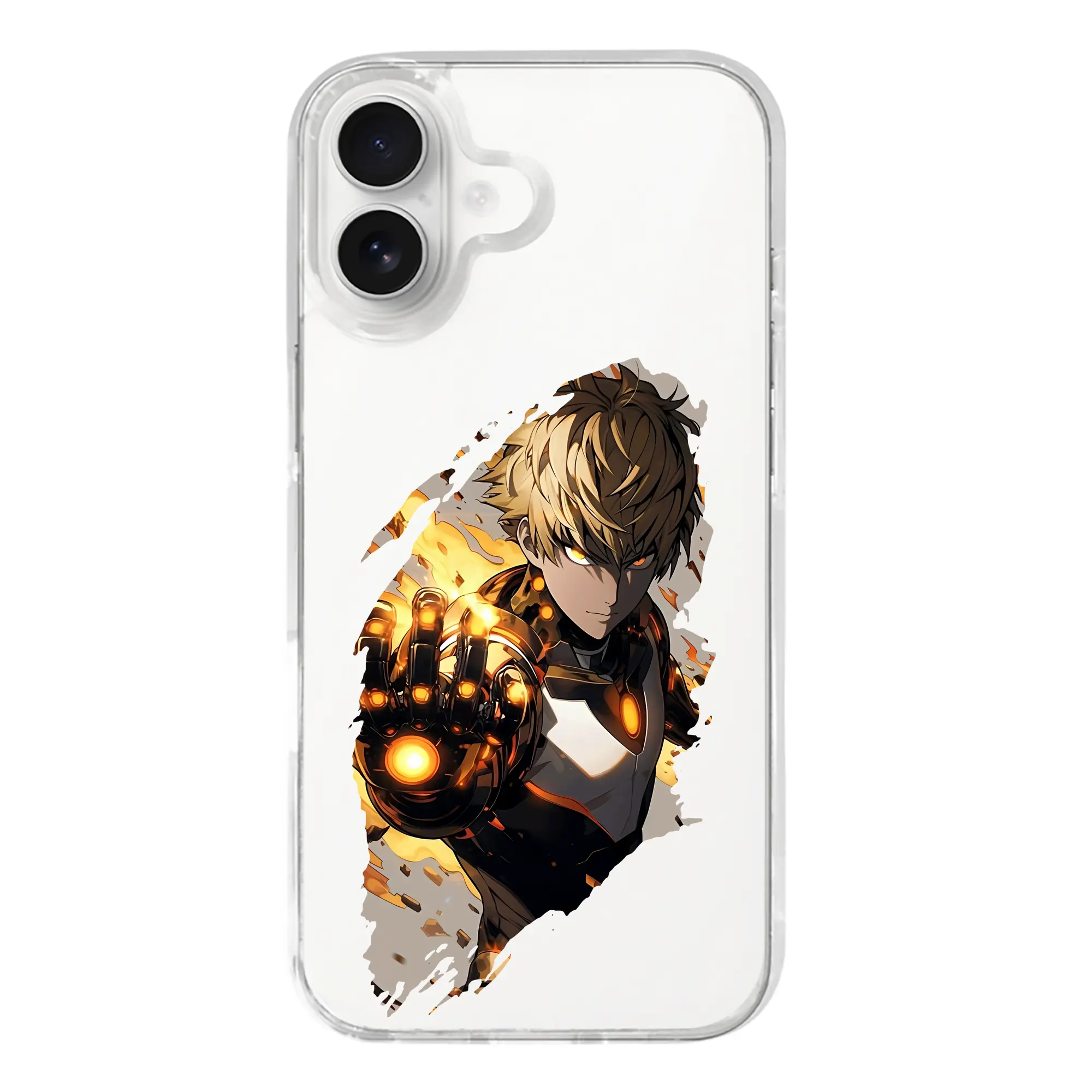 ワンパンマン グッズ ジェノス - iPhone 17シリーズ 透明スマホケース – 薄型・耐衝撃・精密フィット保護カバー